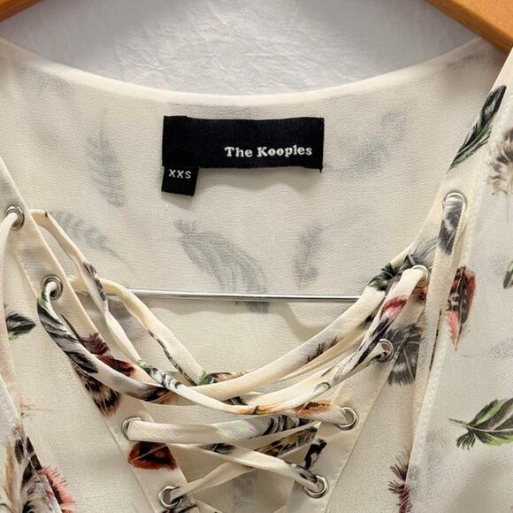 The Kooples Feather 100% Silk Mini Dress XXS Frenchcore European Runway - Picture 5 of 5